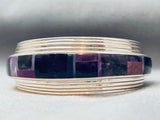 6.5 Inch Wrist Vintage Native American Navajo Sugulite Sterling Silver Bracelet Cuff-Nativo Arts