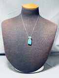 Native American Impressive Vintage Carico Lake Turquoise Sterling Silver Signed Necklace-Nativo Arts