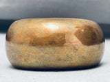 6 Inch Wrist Vintage Orville Tsinnie Brass Hand Tooled Bracelet-Nativo Arts