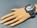 One Of The Most Unique Roadrunner Vintage Native American Navajo Sterling Silver Bracelet-Nativo Arts