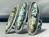 One Of The Finest Vintage Native American Navajo Spiderweb Turquoise Sterling Silver Bracelet-Nativo Arts