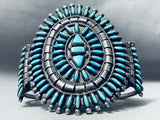 Silver Bridges Vintage Native American Navajo Needle Turquoise Sterling Silver Bracelet-Nativo Arts