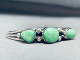 Opal Paquin Vintage Laguna Native American Zuni Green Turquoise Sterling Silver Bracelet-Nativo Arts