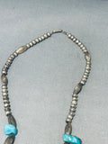 Special Vintage Native American Navajo Turquoise Sterling Silver Necklace With Naja-Nativo Arts