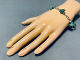 Fabulous Vintage Native American Navajo Royston Turquoise Chunks Sterling Silver Bracelet-Nativo Arts