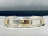 One Of The Best Vintage Two Toned Sterling Silver Gold Bracelet-Nativo Arts