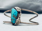 Exceptional Vintage Native American Navajo Morenci Turquoise Sterling Silver Bracelet-Nativo Arts