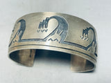 Coolest Wave Vintage Native American Navajo Sterling Silver Bracelet Cuff-Nativo Arts