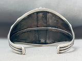 Huge Vintage Native American Navajo Old Kingman Turquoise Sterling Silver Bracelet-Nativo Arts