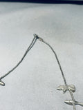 133 Grams Heavy Vintage Native American Navajo Sterling Silver Animal Fetish Necklace-Nativo Arts