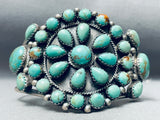 One Of The Best Vintage Native American Navajo Teardrop Turquoise Sterling Silver Bracelet-Nativo Arts
