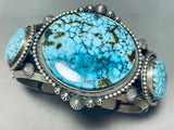 One Of The Best Ever Vintage Native American Navajo Spiderweb Turquoise Sterling Silver Bracelet-Nativo Arts