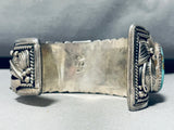 Gary Johnson!! Vintage Native American Navajo Red Mountain Turquoise Sterling Silver Bracelet-Nativo Arts