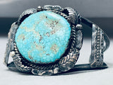 Albert Tsosie Vintage Native American Navajo Birdseye Kingman Turquoise Sterling Silver Bracelet-Nativo Arts