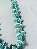 Native American Important Vintage Santo Domingo Green Turquoise Jacla Necklace-Nativo Arts
