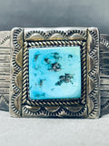 Hand Tooled Vintage Native American Navajo Sterling Silver Turquoise Bracelet-Nativo Arts