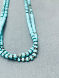 Intricate Vintage Native American Navajo Turquoise Heishi Sterling Silver Necklace-Nativo Arts