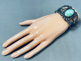 One Of The Best Vintage Native American Navajo Royston Turquoise Sterling Silver Bracelet