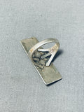 Fantastic Vintage Native American Navajo Morenci Turquoise Sterling Silver Ring-Nativo Arts