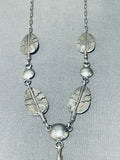 Larry Begay!! Vintage Native American Navajo Feather Sterling Silver Necklace-Nativo Arts
