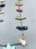 Special Vintage Native American Zuni Turquoise Sterling Silver Necklace Fetishes-Nativo Arts