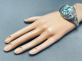 One Of The Best Vintage Native American Navajo Variscite Sterling Silver Bracelet-Nativo Arts