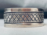 Important Heavy Mike Slim Vintage Native American Navajo Sterling Silver Bracelet-Nativo Arts