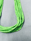 Stunning Vintage Native American Navajo Heishi Gaspeite Squaw Tied Necklace