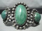 Early Vintage Native American Navajo Cerrillos Turquoise Sterling Silver Bracelet-Nativo Arts