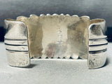 Important Veronica Chee Vintage Native American Navajo Lapis Sterling Silver Bracelet-Nativo Arts