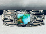 Dave Reeves Important Vintage Native American Navajo Turquoise Sterling Silver Bracelet-Nativo Arts
