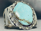 Mar James Native American Navajo Spider Turquoise Mine Sterling Silver Bracelet Signed-Nativo Arts