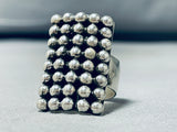 Rare Rainbead! Native American Navajo Sterling Silver Bead Ring-Nativo Arts
