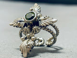 One Of The Most Unique Vintage Native American Navajo Peridot Sterling Silver Ring-Nativo Arts