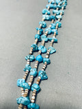 Exceptional Vintage Native American Navajo Kingman Turquoise & Heishi Necklace-Nativo Arts