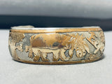 Whimsical Vintage Native American Navajo Handcarved Silver Storyteller Eeyore Bracelet-Nativo Arts