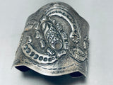 One Of The Most Detailed Vintage Sterling Silver Bracelet Cuff-Nativo Arts