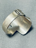 Unbelievable Native American Navajo Sterling Silver Dimensional Saddle Ring-Nativo Arts