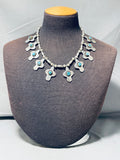 Dropdead Gorgeous Vintage Native American Navajo Cross Turquoise Sterling Silver Necklace-Nativo Arts