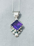 One Of The Best Vintage Native American Navajo Sterling Silver Amethyst Bracelet Necklace Set