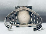 Towering Vintage Native American Navajo Huge Tigers Eye Sterling Silver Rope Cuff Bracelet-Nativo Arts