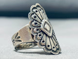 Tremendous Vintage Native American Navajo Sterling Silver Ring Signed Joe Delgarito-Nativo Arts