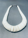 Native American Most Fab!! Vintage Santo Domingo White Shell Sterling Silver 195 Grams Necklace-Nativo Arts