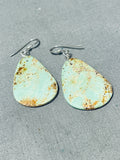 Native American Absolutely Beautiful Santo Domingo Royston Turquoise Sterling Silver Earrings-Nativo Arts