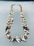 White Doves Vintage Santo Domingo Heishi Sterling Silver Necklace-Nativo Arts