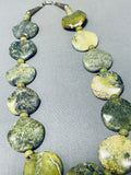 Native American Unforgettable Vintage Santo Domingo Serpentine Sterling Silver Necklace-Nativo Arts