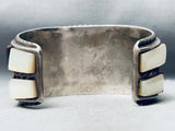 One Of The Best Ever Vintage Native American Navajo Turquoise Inlay Sterling Silver Bracelet-Nativo Arts
