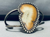 Banana's Foster Agate Vintage Native American Navajo Sterling Silver Bracelet-Nativo Arts