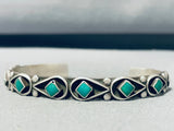 Superb Vintage Native American Zuni 8 Cerrillos Turquoise Sterling Silver Bracelet-Nativo Arts
