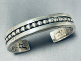 Important Thick Jimmie King Jr Vintage Native American Navajo Sterling Silver Bracelet-Nativo Arts
